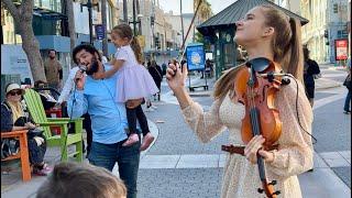 Jewish girl asks If I know Hava Nagila and Her Dad Steals The Show | Karolina Protsenko Violin Cover