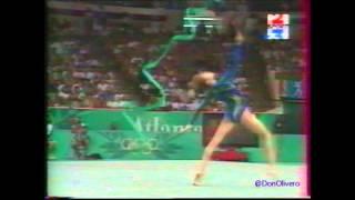 Diana POPOVA (BUL) ribbon - 1996 Atlanta Olympics Qualifs