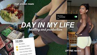 7AM PRODUCTIVE DAY IN MY LIFE: pilates workout, high-protein meals, gut health tips & DFYNE review