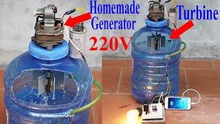 Turn Plastic Bottles Into A Simple And Creative 220V Water Turbine Permanent Generator