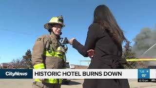 Historic Wetaskiwin inn burns