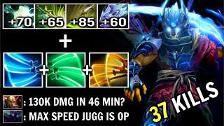 CRAZY FAST 130k DMG in 46 Min Max Attack Speed Juggernaut vs Spectre Epic Late Game Fights Dota 2