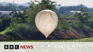 North Korea drops trash balloons on South Korea | BBC News