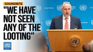 UN Rebuts Netanyahu’s Claim Of Hamas Selling Gaza Aid | Dawn News English