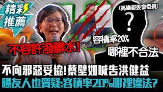 不向邪惡妥協！蔡壁如喊告洪健益 曝友人「這身份」也質疑：容積率20%哪裡違法？【CNEWS】