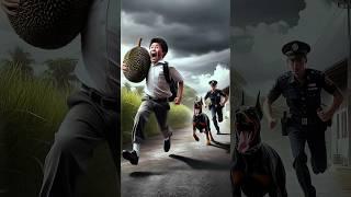  Evolution of Dog : school boy chassed by a dog and police ️ #doglover #puppy #dog #copydoggy