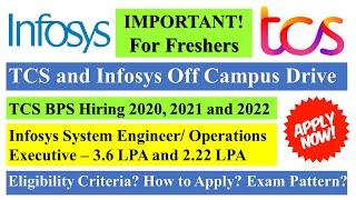 TCS and Infosys Off Campus Drive | Full Process Explained | Freshers 2019 2020 2021 2022 Batch #tcs