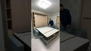 Шкаф кровать-трансформер с диваном с подлокотниками