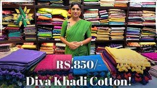 Diva Magil Khadi Cotton Sarees! | Price Rs.850/- | WhatsApp-6369545679 | Shop@ruffletrends