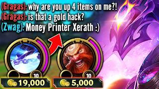 How I got up 14,000 gold on Gragas in under 20 minutes... (MONEY PRINTER XERATH)