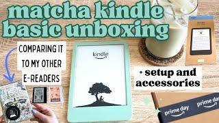 NEW KINDLE BASIC MATCHA UNBOXING, SETUP, INTIAL THOUGHTS, & COMPARISON TO MY KOBO/KINDLES! #kindle