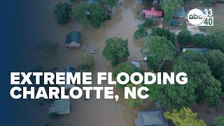 Flooding in Charlotte, North Carolina following Hurricane Helene