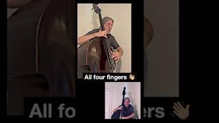 #guitar fingerings on #doublebass !?  w Lyles West  #jazz #music #idiodextrous