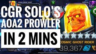 CGR Solo’s Autumn of Agony Week 2 Prowler in 2 mins. Cosmic + Size M. #MCOC