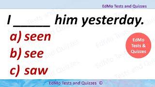 PAST TENSE: CAN YOU SCORE 20/20? PAST INDEFINITE/ SIMPLE PAST TENSE Quiz. Grammar Test.