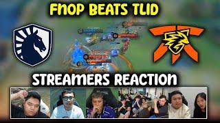 STREAMERS REACTION TO FNOP VS TLID BATTLE OF MPL CHAMPS...