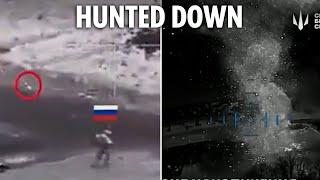 Cowering Russians taken out as they try to flee deadly Ukrainian drone blitz