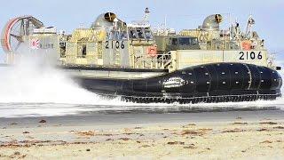 Japanese & American Military Hovercrafts Storm The Beach