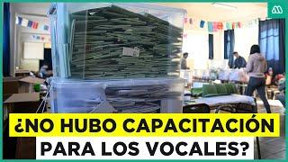 "No nos hicieron una capacitación": Vocal de mesa reclama contra Servel