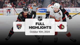 Panthers at Senators | October 10, 2024 | NHL Full Game Highlights