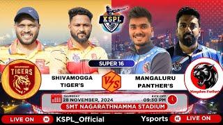 KSPL - 2024 || SHIVAMOGGA TIGER'S V/S MANGALURU PANTHER'S  || MATCH - 56 ||