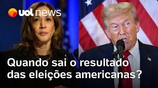 Eleições americanas: que horas sai o resultado da apuração Trump x Kamala e quem venceu nos EUA