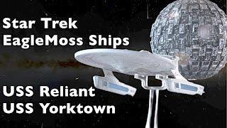 Star Trek USS Reliant & USS YorkTown Miniature die-cast ships EagleMoss