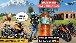 KTM Duke250 Gen3 Mileage Test After 3rd Service With Akrapovic Exhaust 