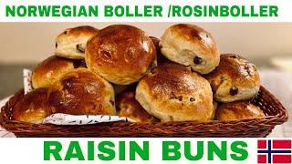 RAISIN BUNS RECIPE  | HOW TO MAKE RAISIN ROLLS (ROSINBOLLER OPPSKRIFT)