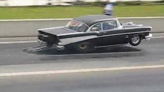 Jeff Lutz 57 Chevy Belair at World Street Nationals