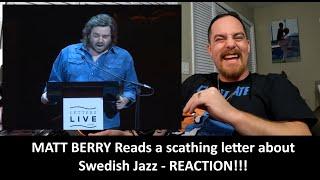 American Reacts to MATT BERRY reads a truly brutal letter from Robert Crumb REACTION