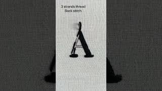 Hand embroidery capital letter A