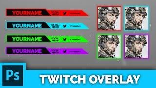 Free Photoshop Template | Clean Streaming Overlay (Twitch, YouTube & Videos)