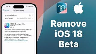 How To Remove iOS 18 Beta | How to Downgrade iOS 18 to 17