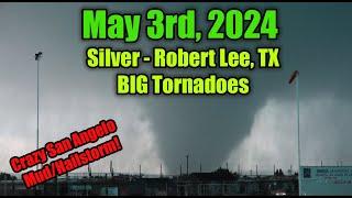 Two BIG Texas Tornadoes and a Massive SAN ANGELO MUD STORM! May 3rd 2024