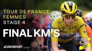 WHAT A FINISH! | Tour de France Femmes Stage 4 Final Kilometres | Eurosport Cycling