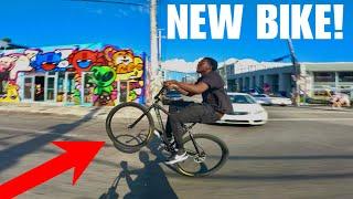 FIRST RIDE ON MY NEWEST WHEELIE BIKE!