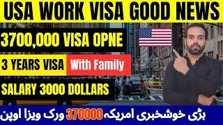 USA work permit visa 2023 | USA work visa for pakistani nationals | America 370000 Visa Open H2A