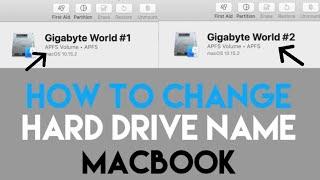 How to change hard drive name Macbook