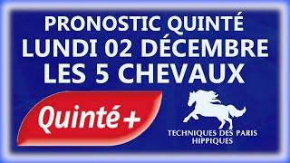 PRONOSTIC QUINTÉ+ DU LUNDI 02 DÉCEMBRE 2024 | PRIX LES MATHES-LA PALMYRE | ATTELE | R1C1 | VINCENNES