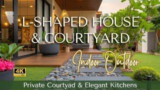 Ultimate L-Shaped Home Designs: Private Courtyards, Elegant Kitchens & Flowing Indoor-Outdoor Spaces