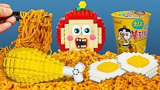 LEGO MUKBANG Yellow food IRL #3 | Stop Motion Cooking ASMR