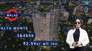 Omkar Alta Monte Malad East|3BHK|4BHK Flat Tour|8180006886