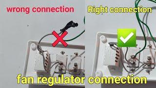 Fan regulator connection fan regulator connection