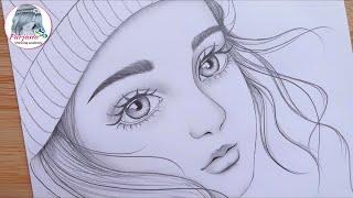 A Cute Face - Drawing Tutorial || How to draw a girl - Step by step || Pencil Sketch