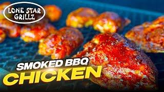 How to make Smoked BBQ Chicken on the Lone Star Grillz Pellet Smoker