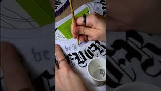 Кастом футболки | Кастомизация | Каллиграфия | Custom t-shirt calligraphy