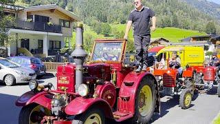 Lanz Bulldogs müssen (Shell GTL Fuel) - Tanken in Fusch 22. Traktor WM am Großglockner 20.09.2024