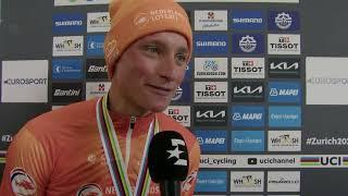 Mathieu van der Poel - Interview at the finish - World Championships Road Race (Zürich) 2024