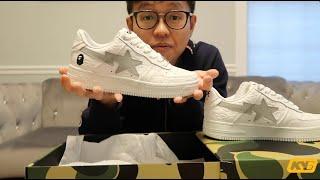 BAPE BAPESTA vs Nike AF1??? New BAPE Sneakers unboxing and review video